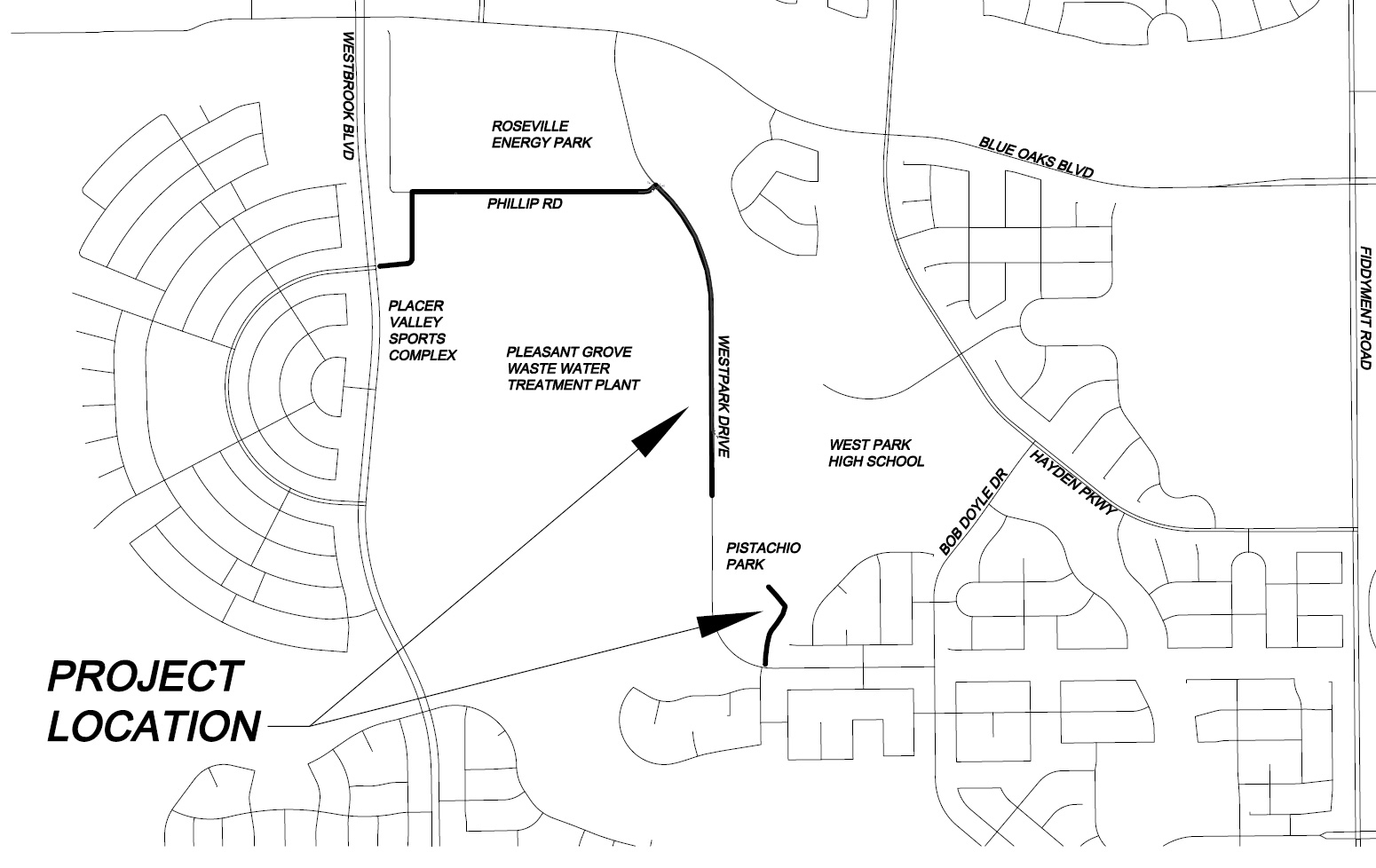 Bikeway project map